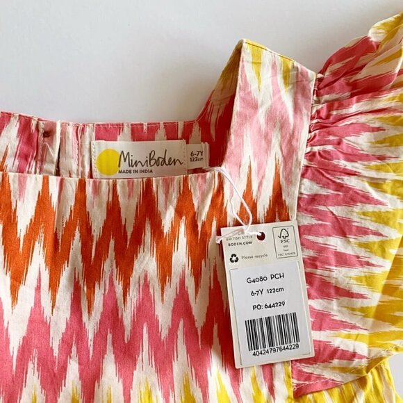 Mini Boden Girl Printed Woven Dress 6-7 Years - Picture 5 of 10